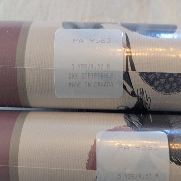 VTG Duck Wallpaper Border 3 Rolls 15yd Mallard Red Cream Canada Dry Strippable - Picture 3 of 7